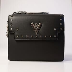 Valentino Orlandi Black Satchel V-2104 with Adjustable Strap and Wallet - NWT